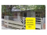 Jual rumah Kelapa Gading BCS 121m 1lantai, hadap Utara